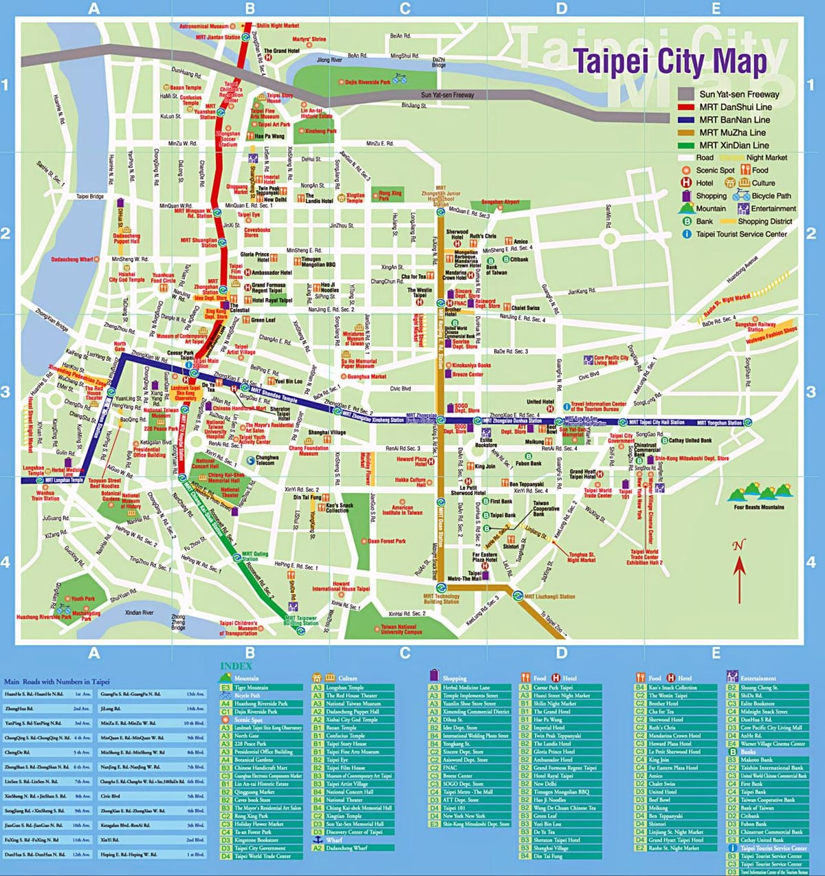 Taipei ავტობუსის მარშრუტი რუკაზე