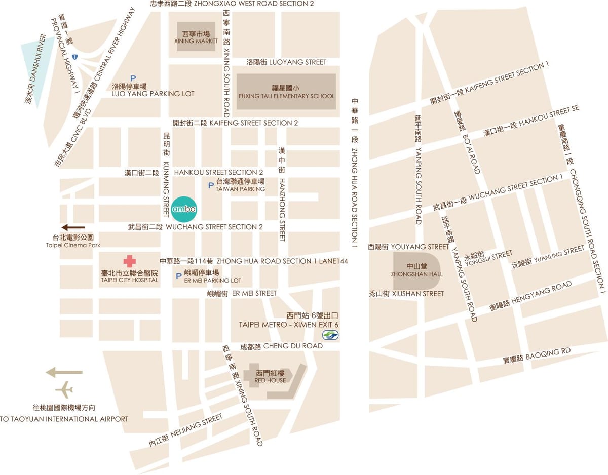 ximending Taipei რუკა