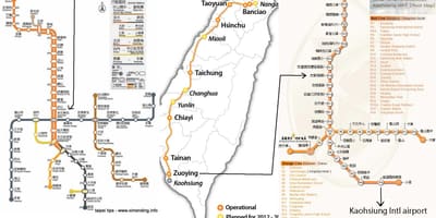 რუკა Taipei მაღალი სიჩქარე სარკინიგზო სადგური